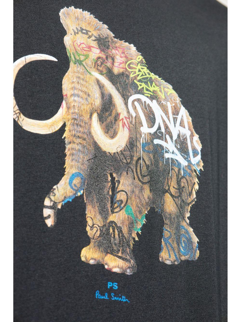 Graffiti Mammoth-print T-shirt Product Image