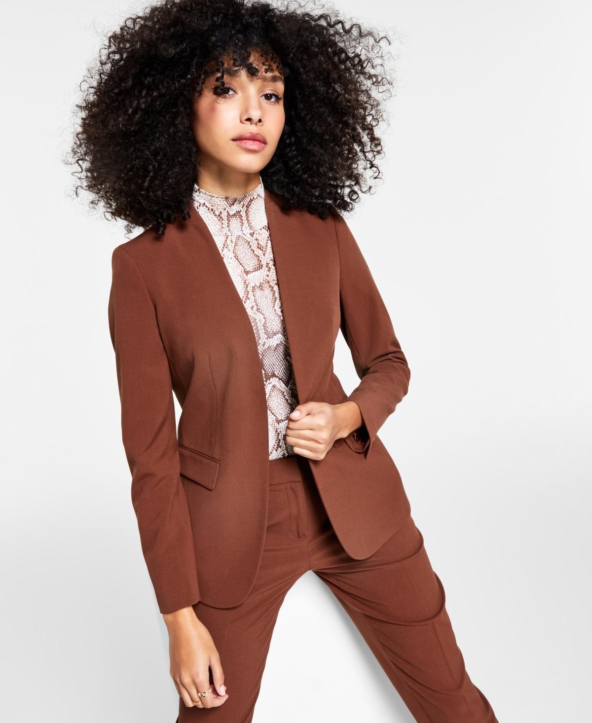 Bar Iii Womens Collarless Open-Front Blazer, Created for Macys Product Image
