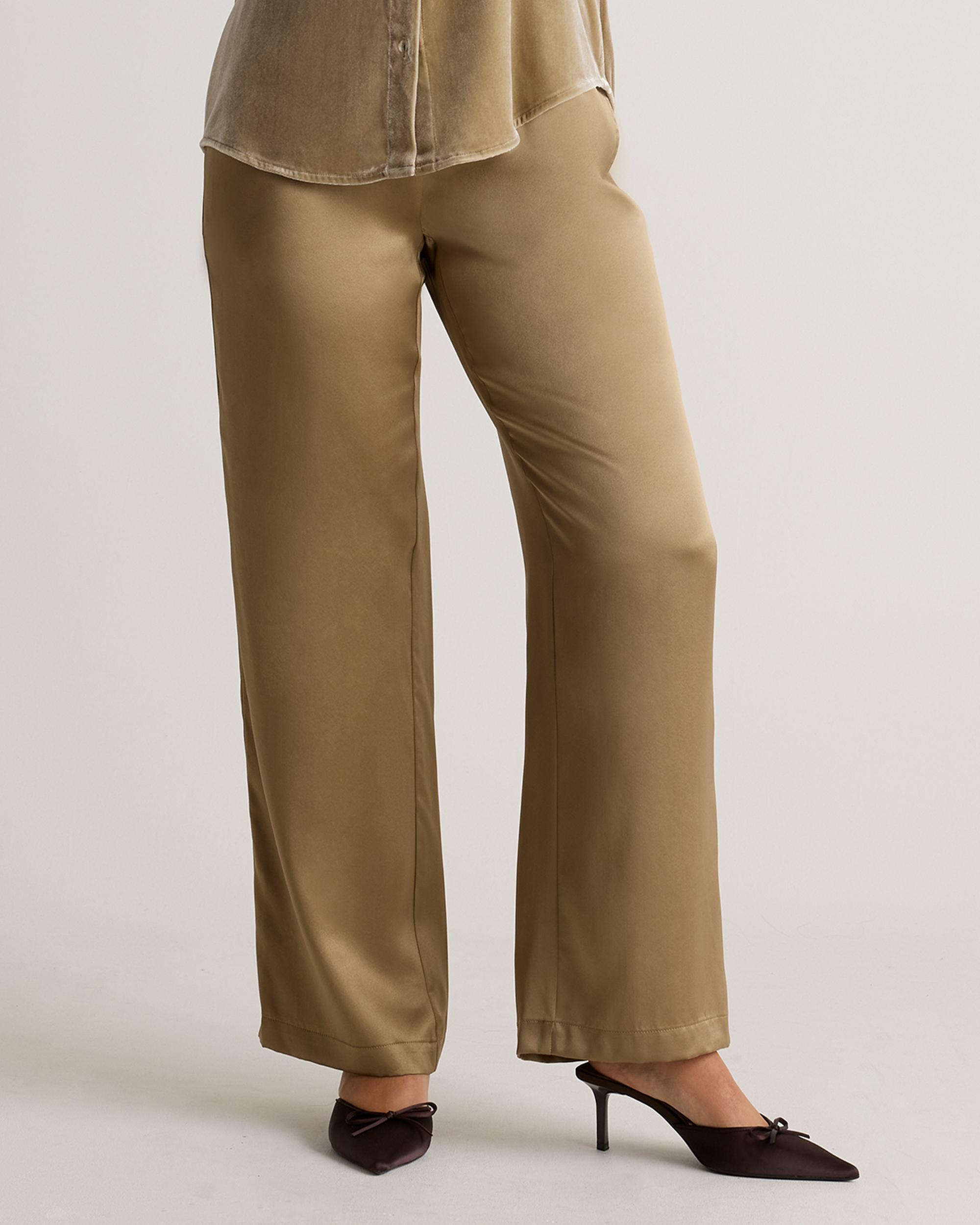 Quince | Women's Drawstring Wide Leg Pants Silk Product Image
