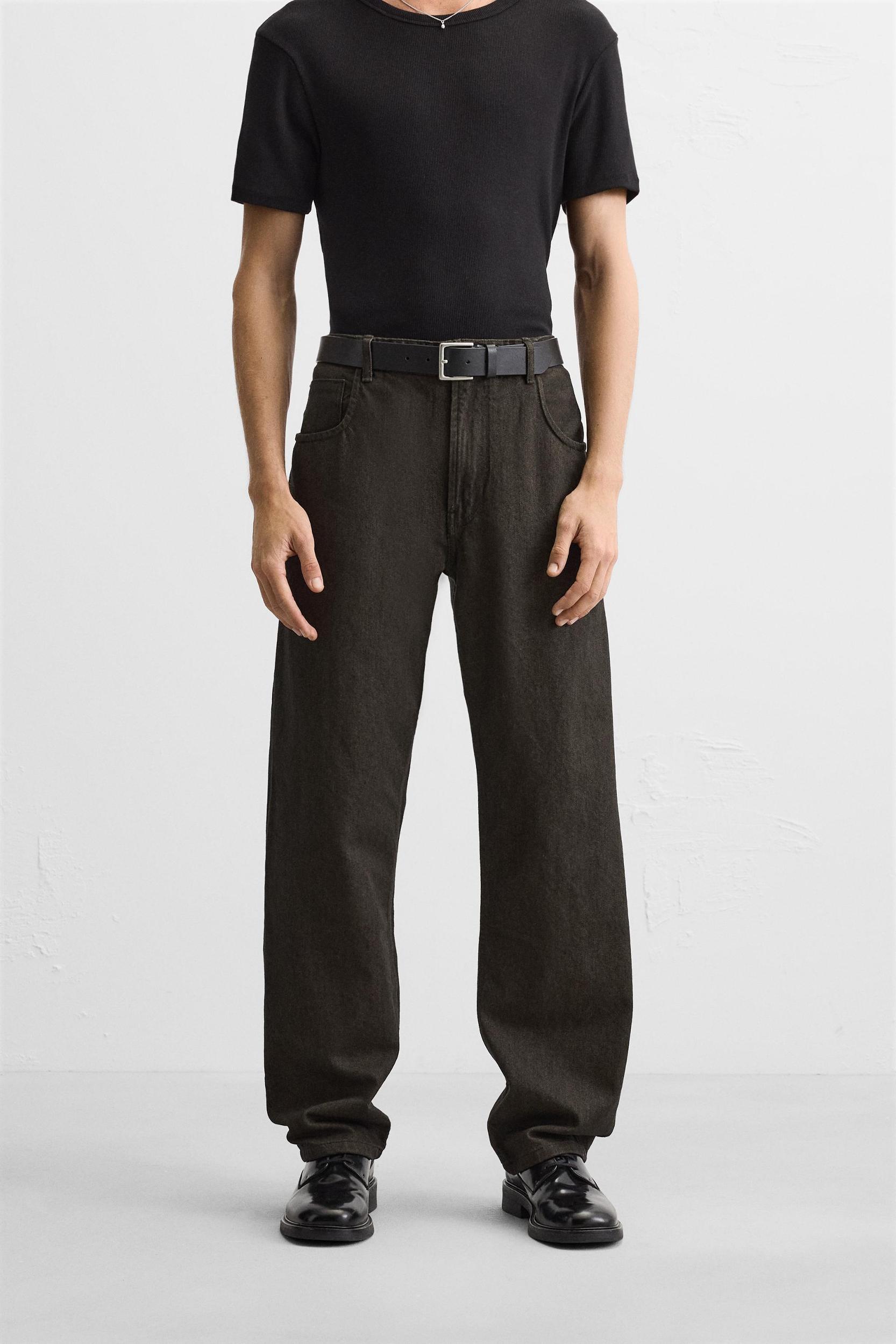 STRUCTURED DENIM PANTS Product Image