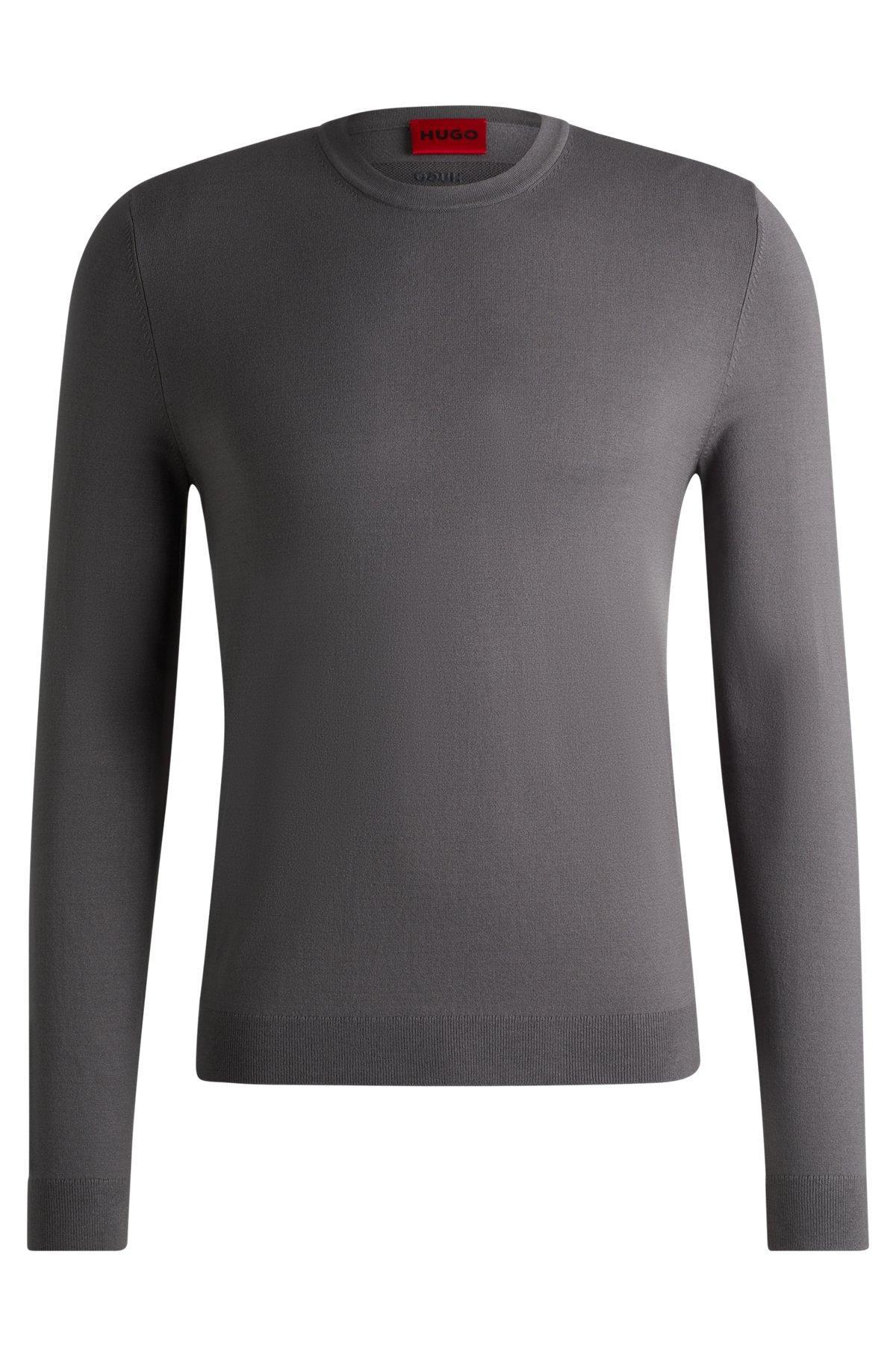 Relaxed-fit knitted sweater with V neckline Product Image