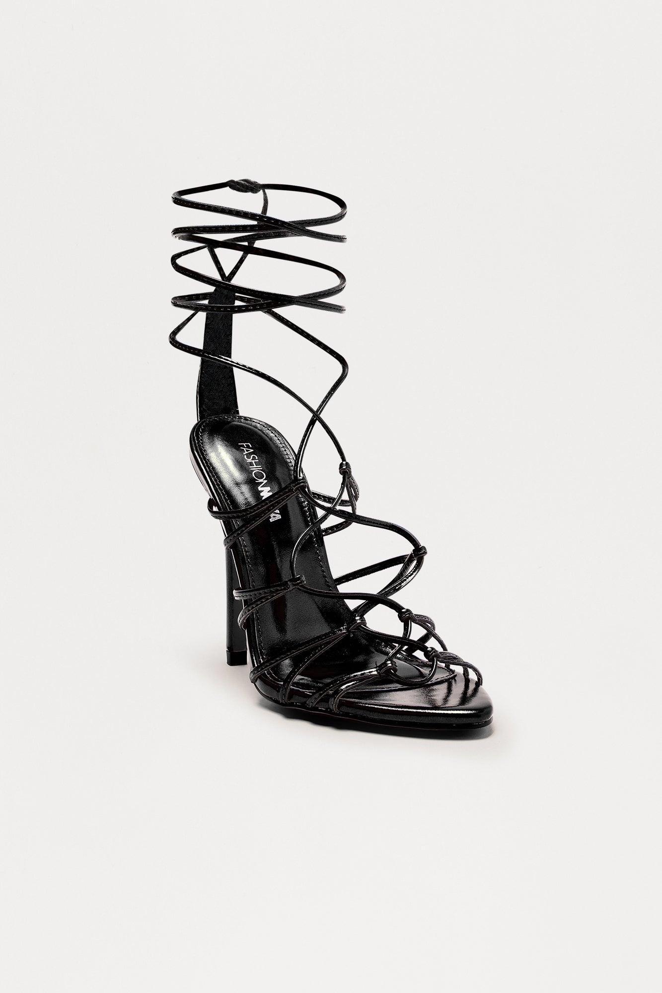 Spice Wrap Up Heels - Black Product Image