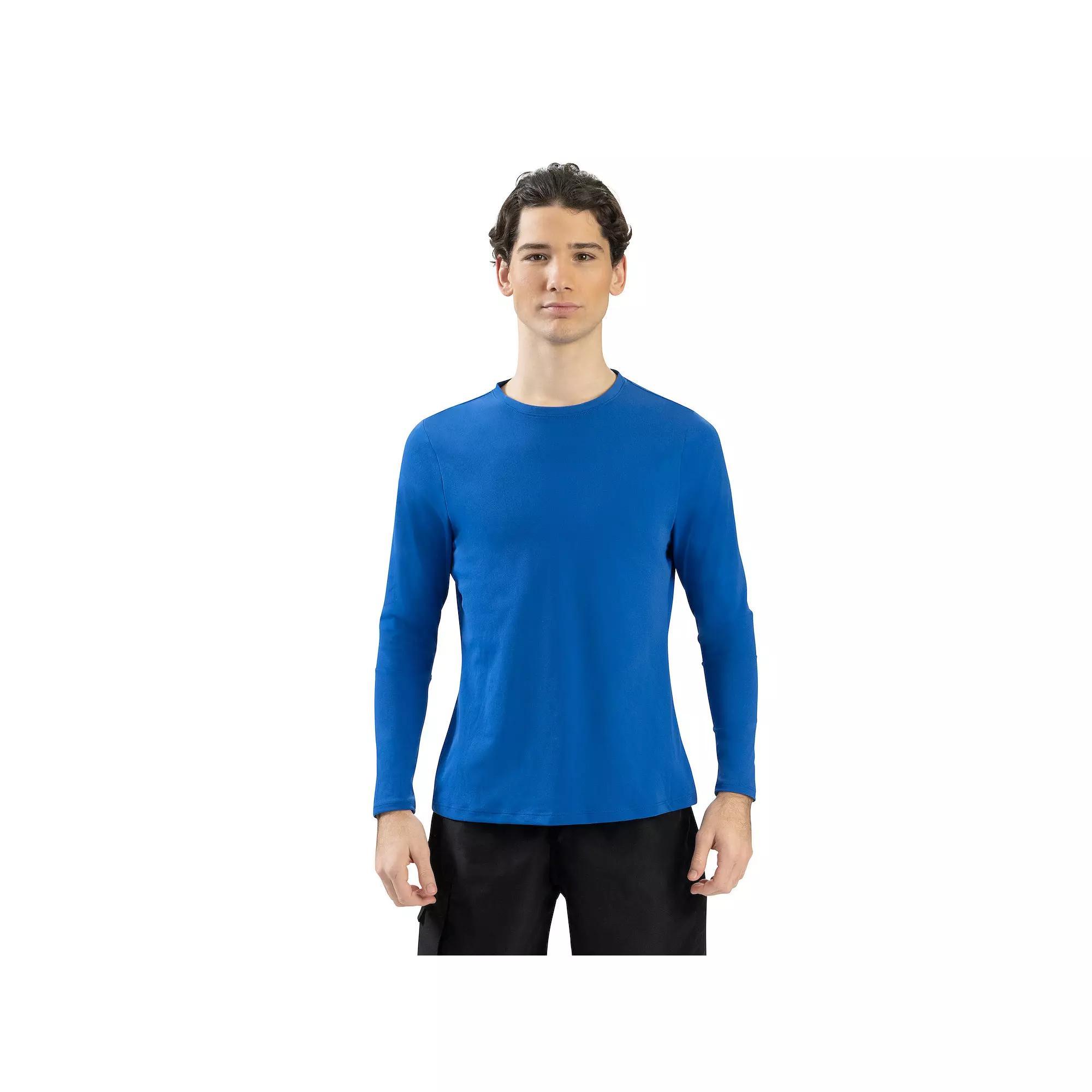 Men's Dolfin Solid Long Sleeve UPF 50+ Crewneck Swim Rash Guard Shirt, Size: Small, Royal Product Image