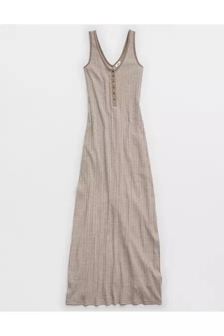Aerie Double V Henley Bodycon Maxi Dress Women's Product Image