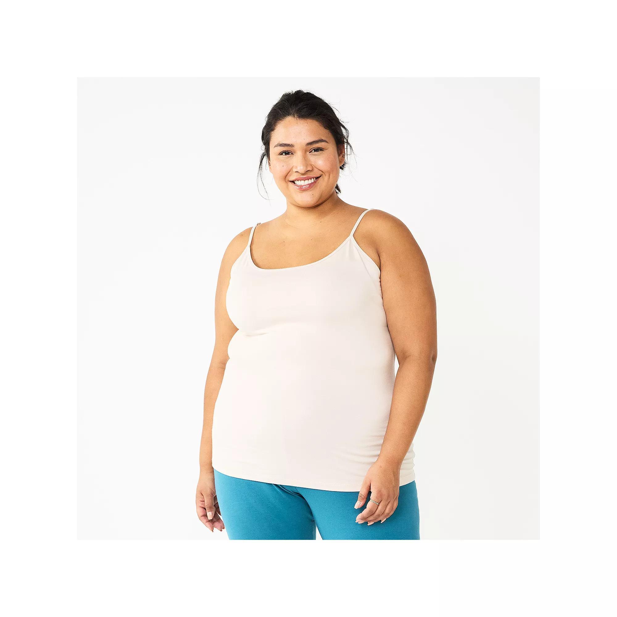 Plus Size Sonoma Goods For Life® Spaghetti Strap Cami, Women's, Size: 1XL, Lea Pink Product Image