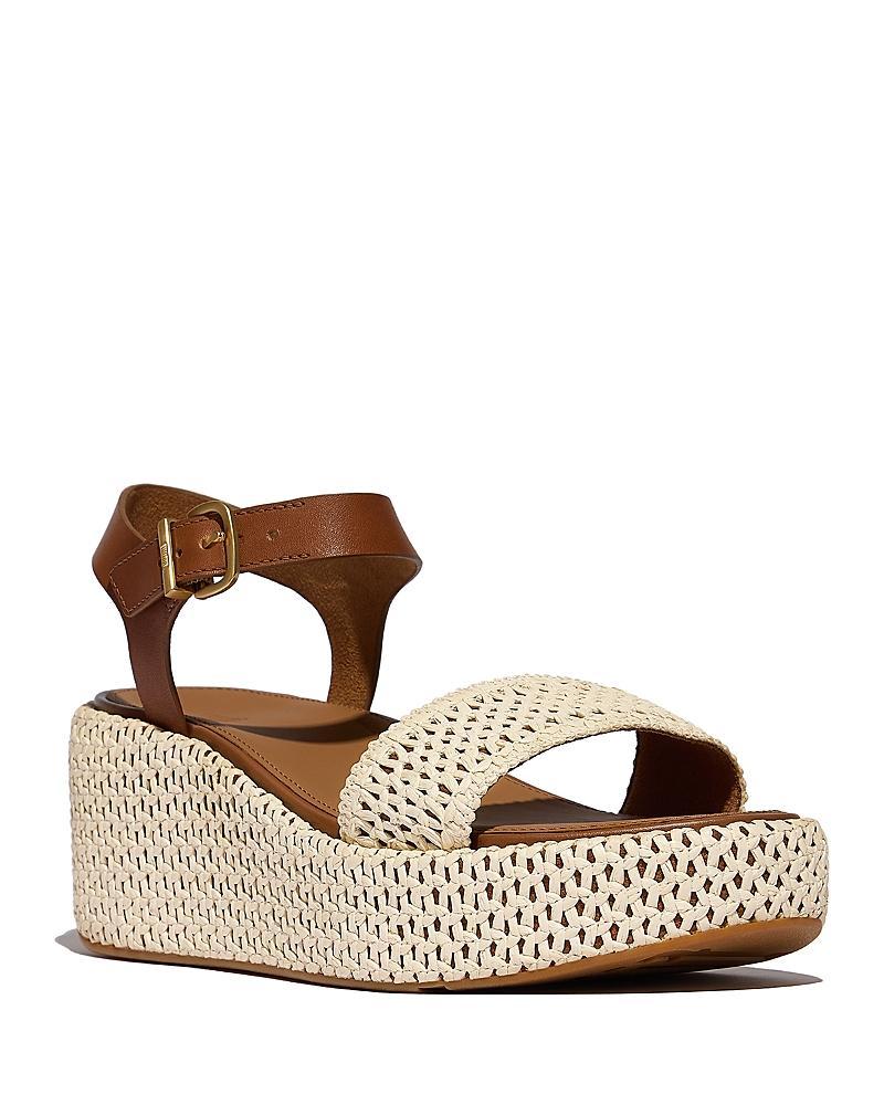 FitFlop Womens Woven Wedge Ankle Strap PlatFForms Sandals Product Image