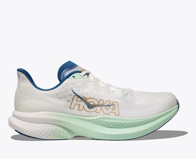 HOKA Women's Mach 6 Shoes in Black/White, Size 9 Product Image