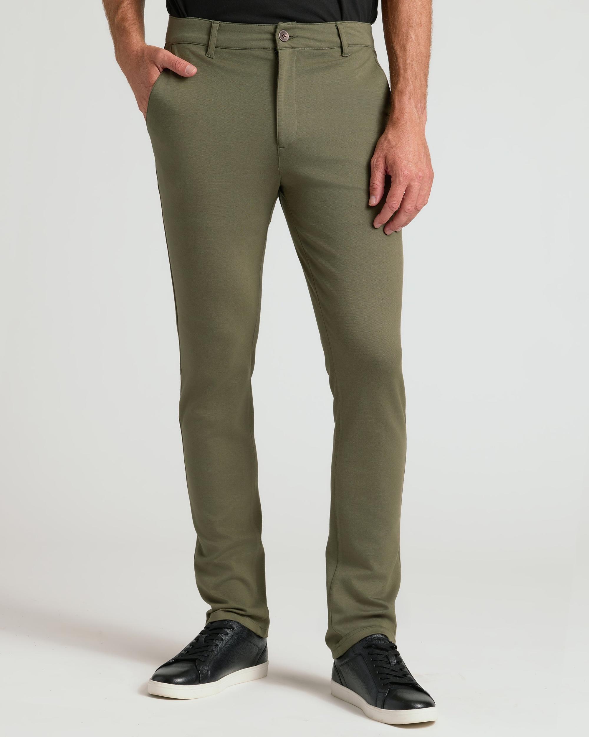 Suede Brown Slim Comfort Knit Chino Pant Product Image