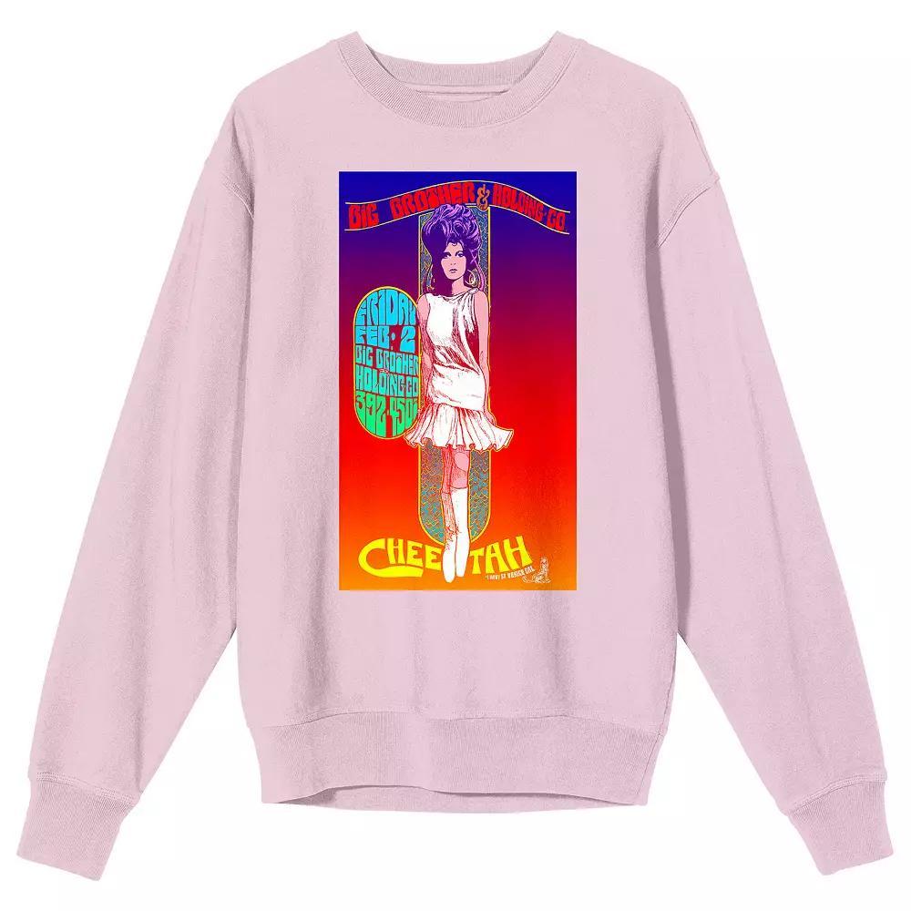 Men's Big Brother & the Holding Company Long Sleeve Graphic Tee, Size: Small, Pink Product Image