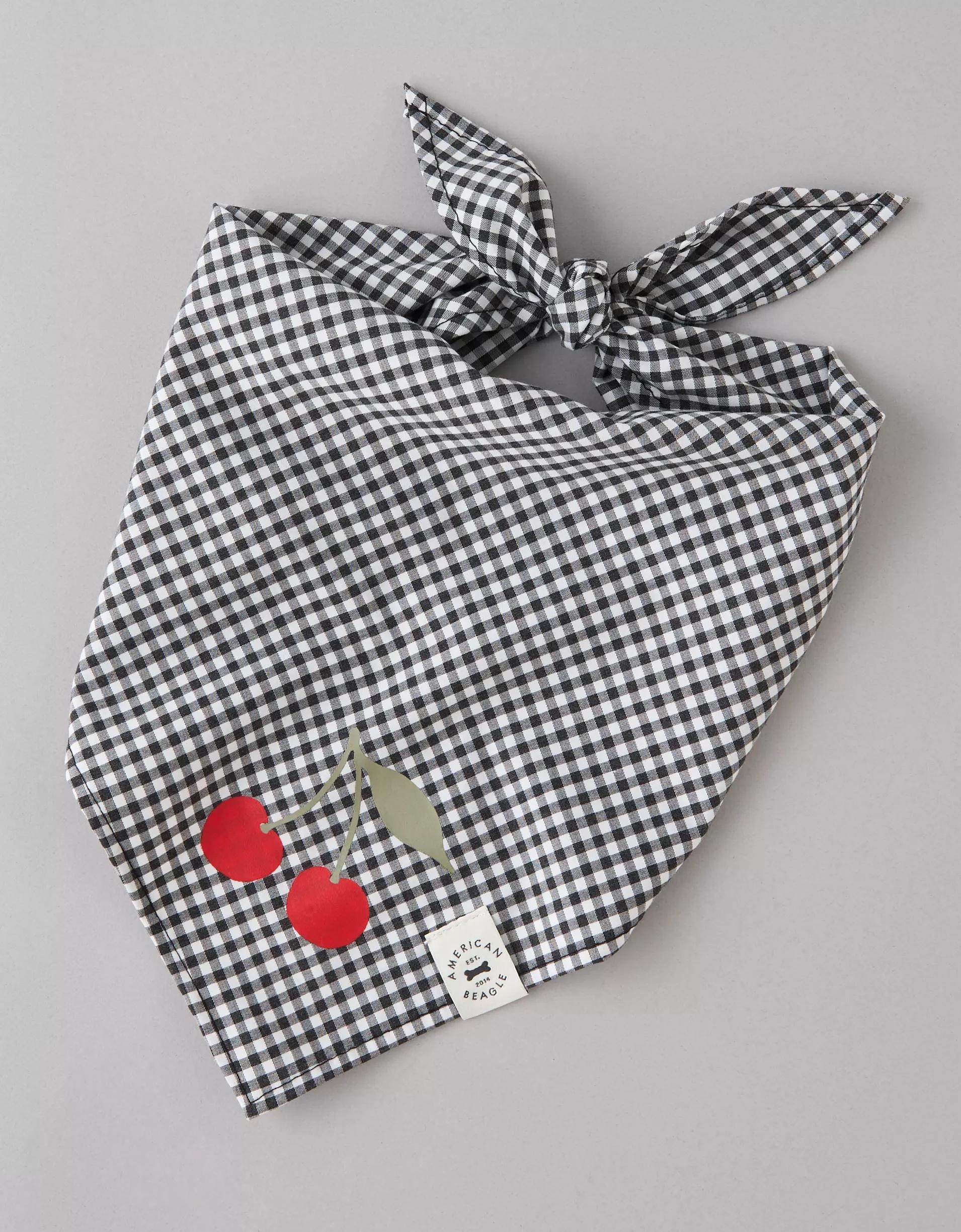 ABO Gingham Cherry Dog Bandana Product Image