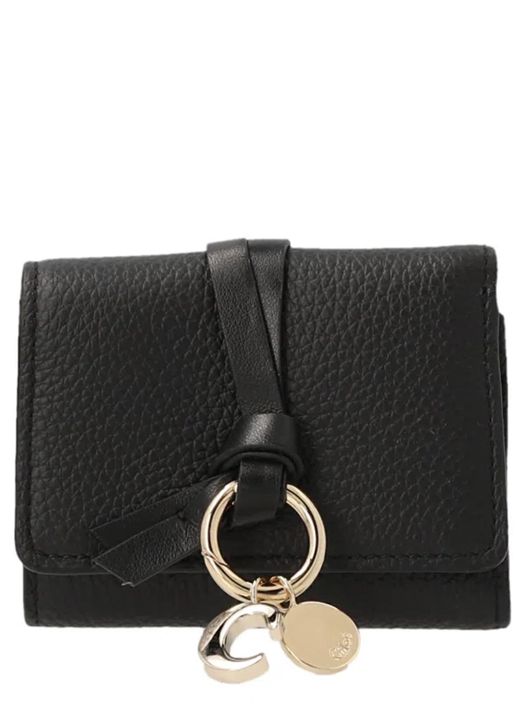 CHLOÉ Mini Tri Fold Wallets, Card Holders Black Product Image