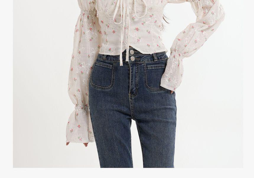 Scoop Neck Floral Blouse Product Image
