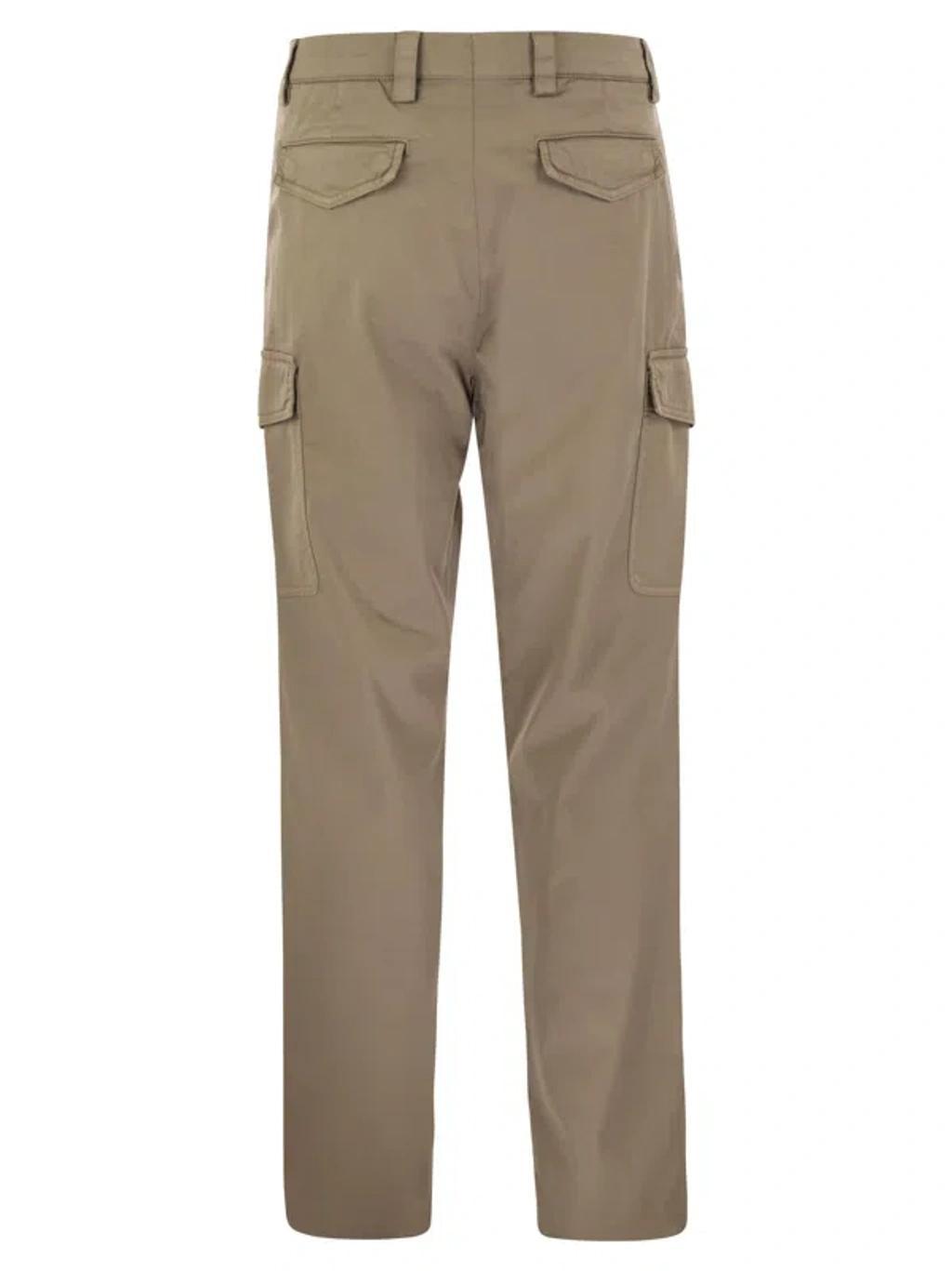 BRUNELLO CUCINELLI Garment Dyed Leisure Fit Trousers In Brown Product Image