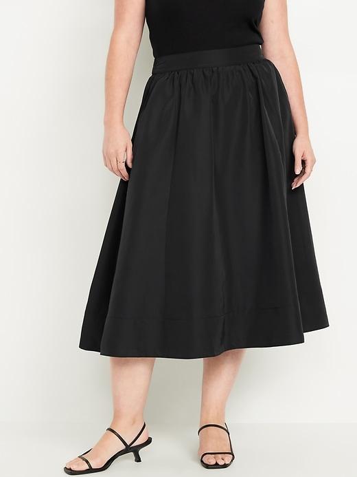 Taffeta Midi Swing Skirt Product Image