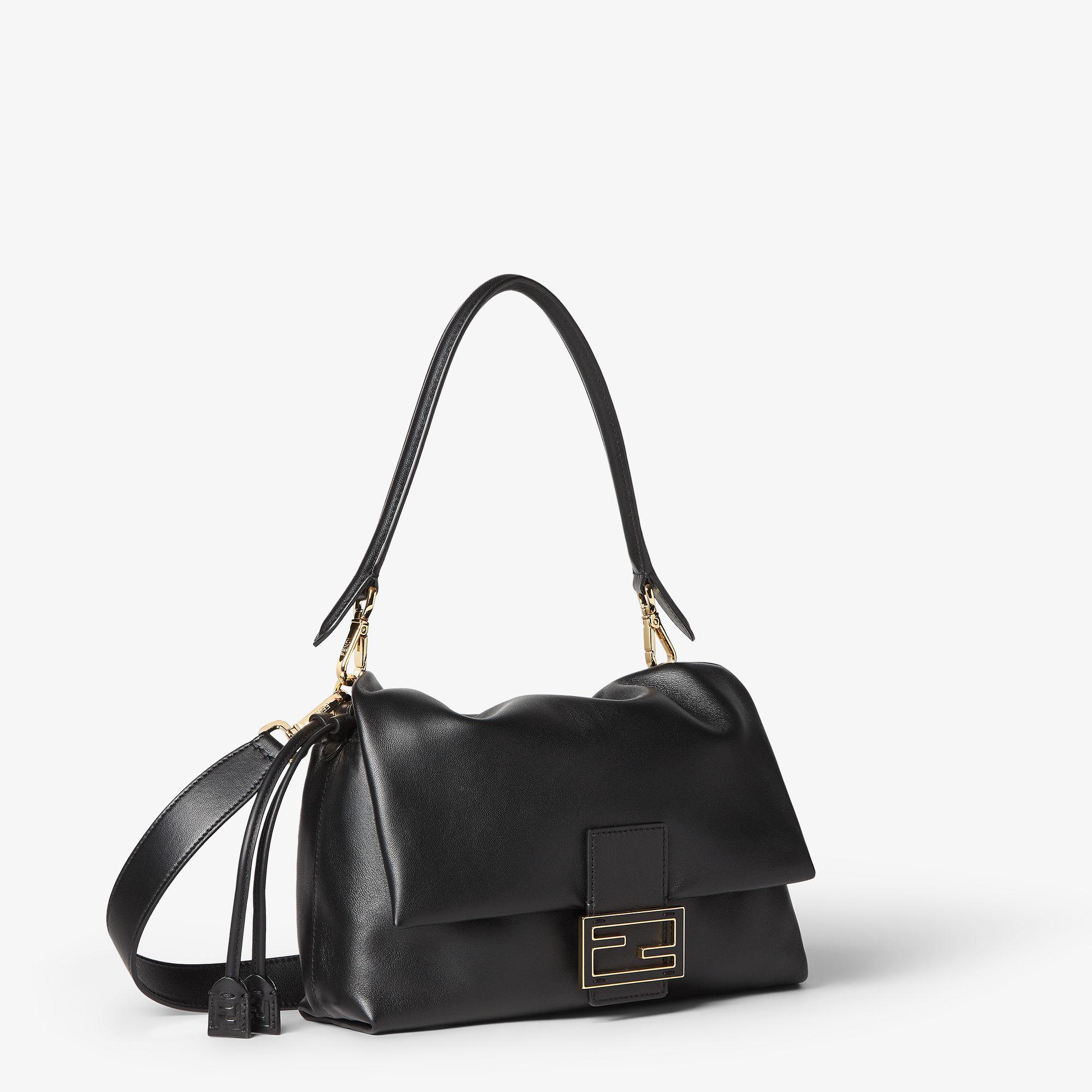 Mamma Baguette MediumBlack nappa leather bag Product Image