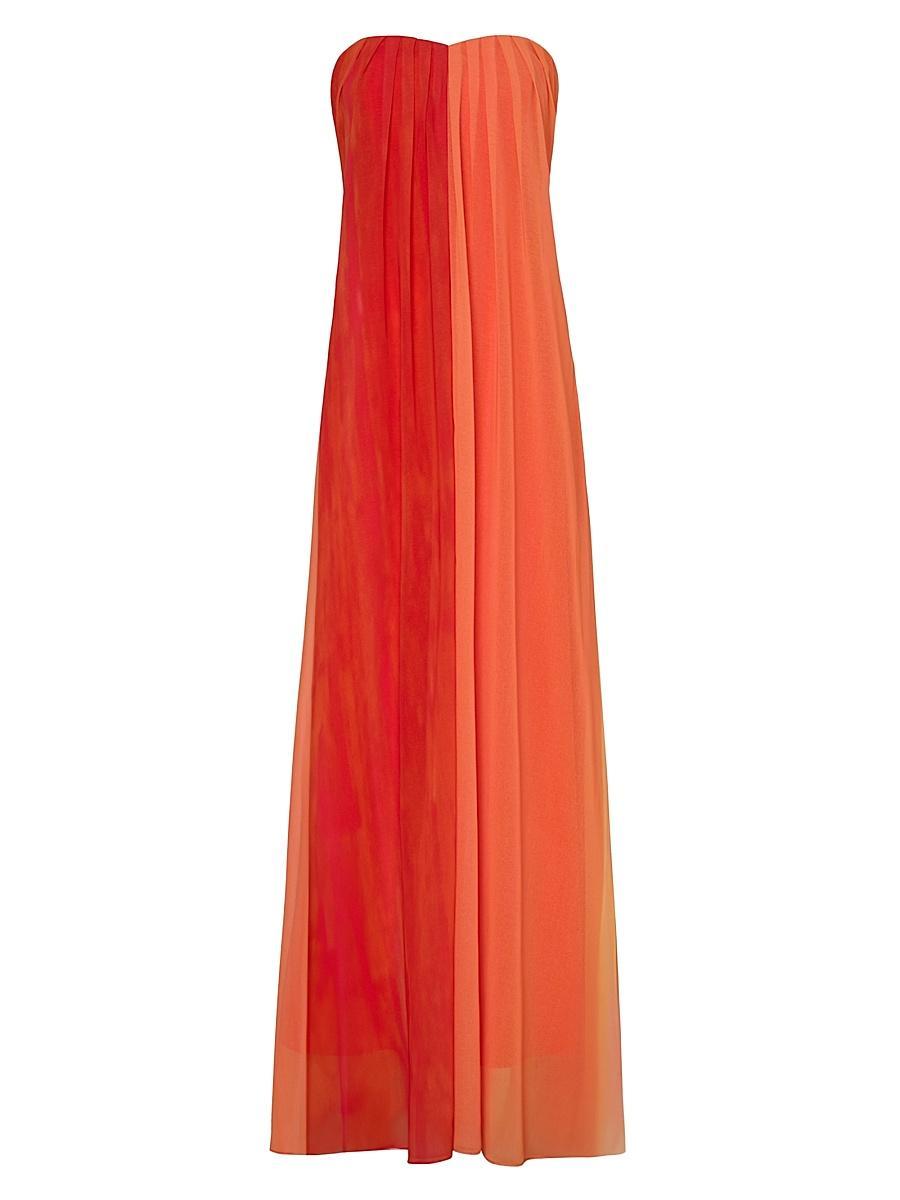 Womens Sunset Striped Sweetheart Maxi Dress Size 0 Product Image