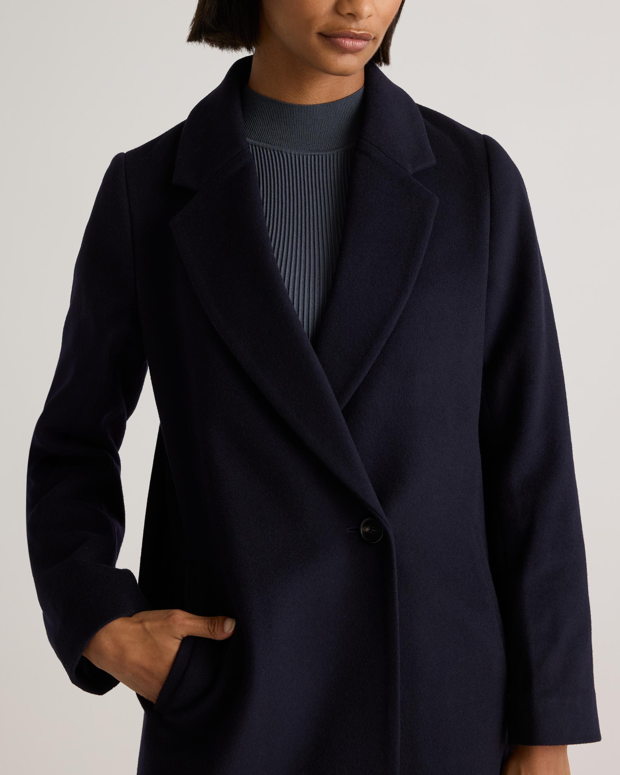 Quince | Women's Italian Wool Classic Single-Breasted Coat Wool/Nylon Product Image