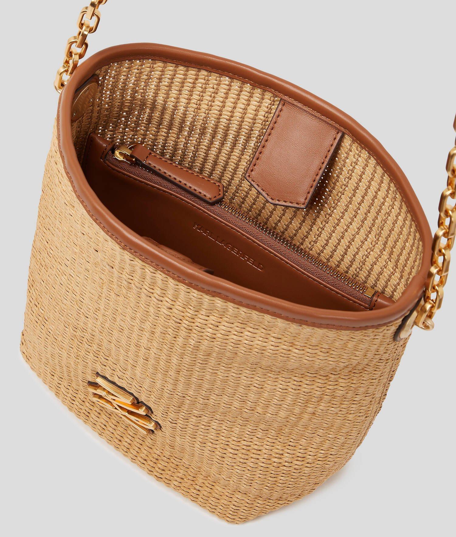 K/AUTOGRAPH RAFFIA SMALL BUCKET BAG Product Image