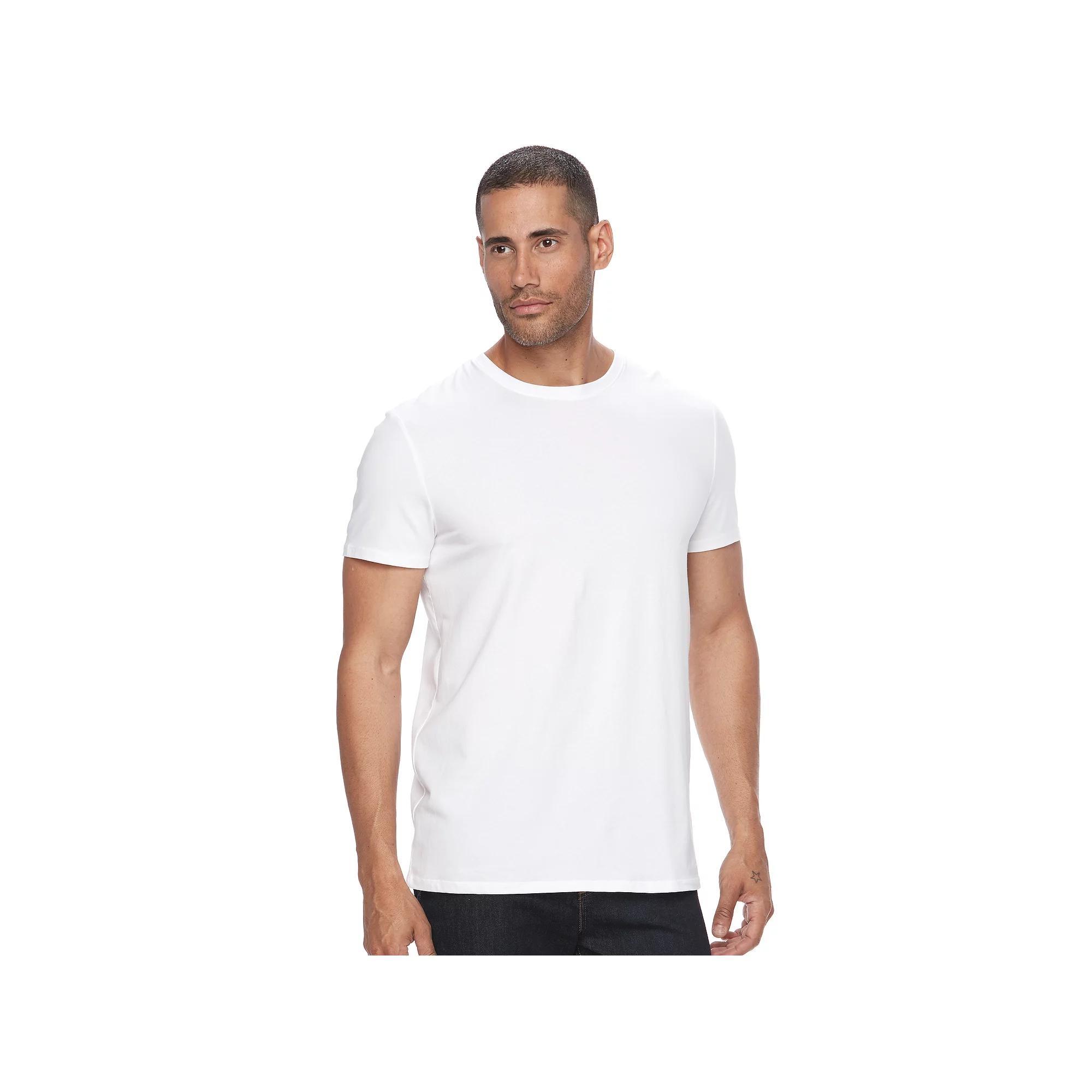 Men's Apt. 9® Premier Flex Short Sleeve Crewneck Tee, Size: XXL, White Product Image