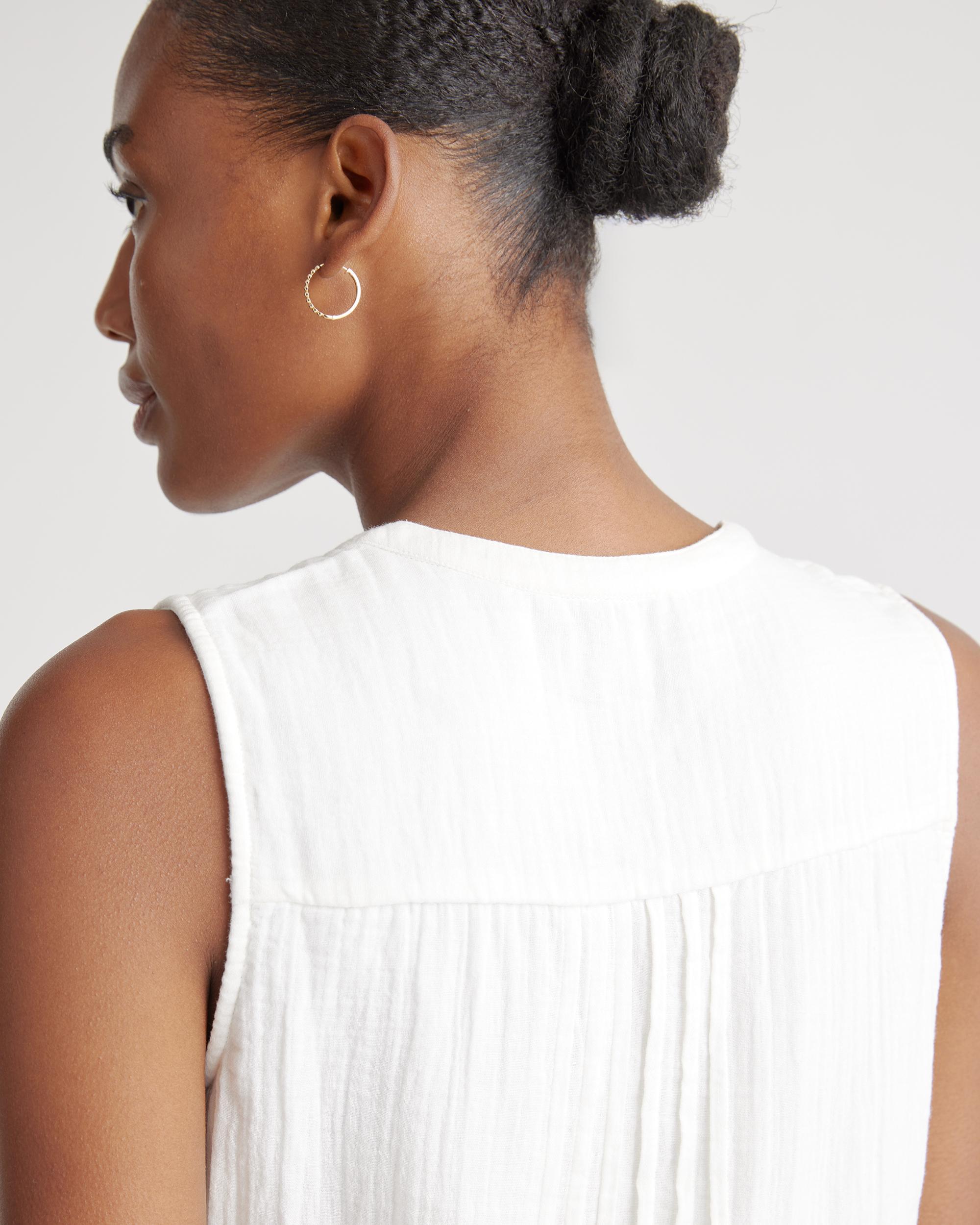 Quince | Women's Gauze Sleeveless Swing Dress Organic Cotton Product Image