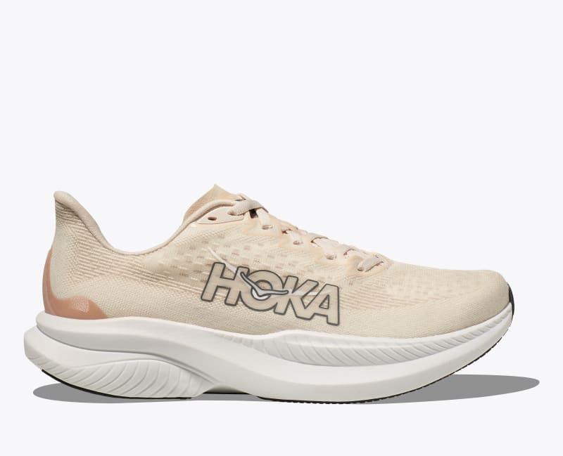 HOKA Women's Mach 6 Shoes in Black/White, Size 9 Product Image