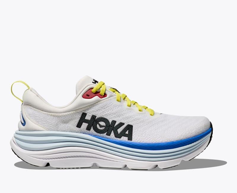 HOKA Mens Gaviota 5 Shoes in Frost/Gold, Size 9.5 Product Image