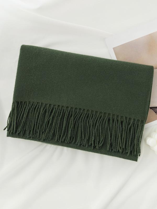 Keep Warm Solid Color Tasseled Shawl&Scarf Product Image