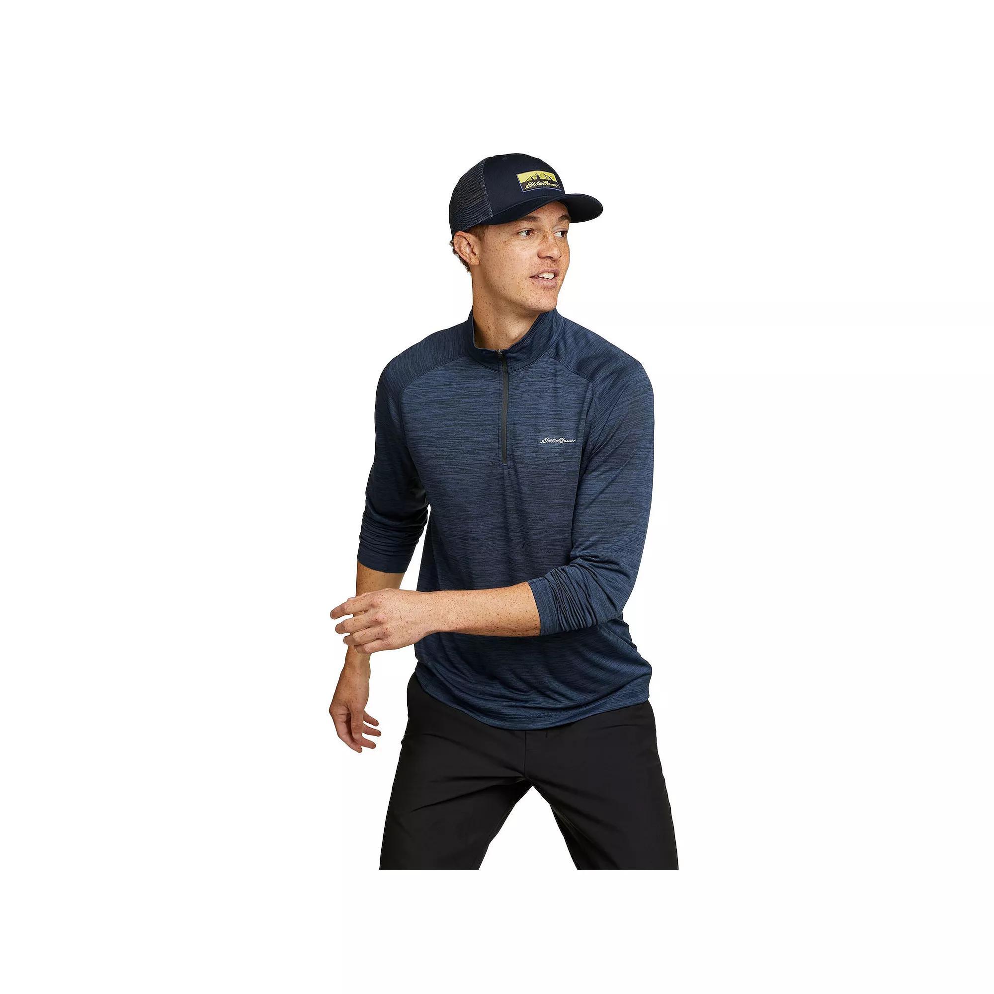 Men's Eddie Bauer Resolution Quarter-Zip Top, Size: XXL, Blue Product Image