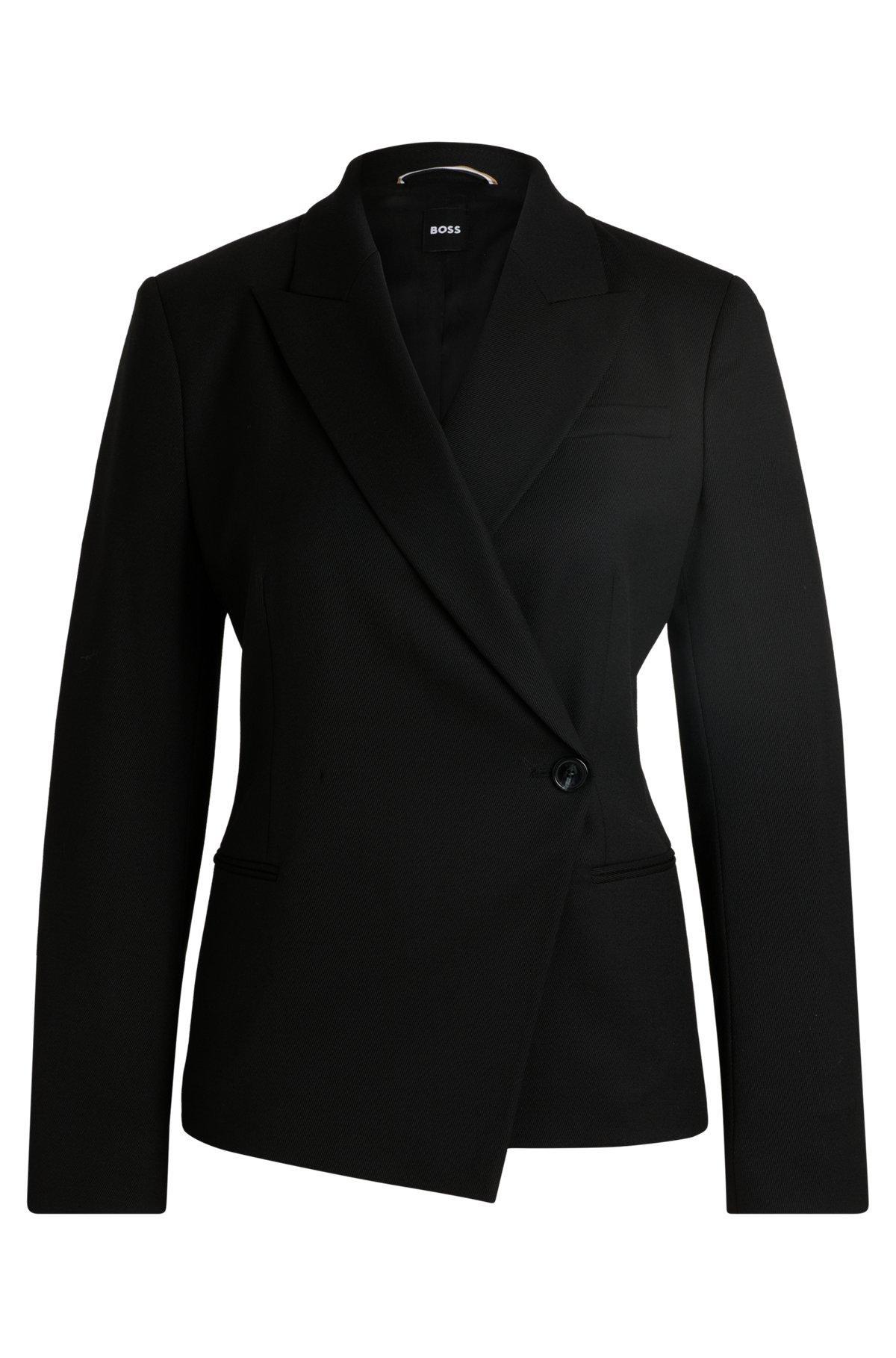 Slim-fit jacket in wool twill Product Image