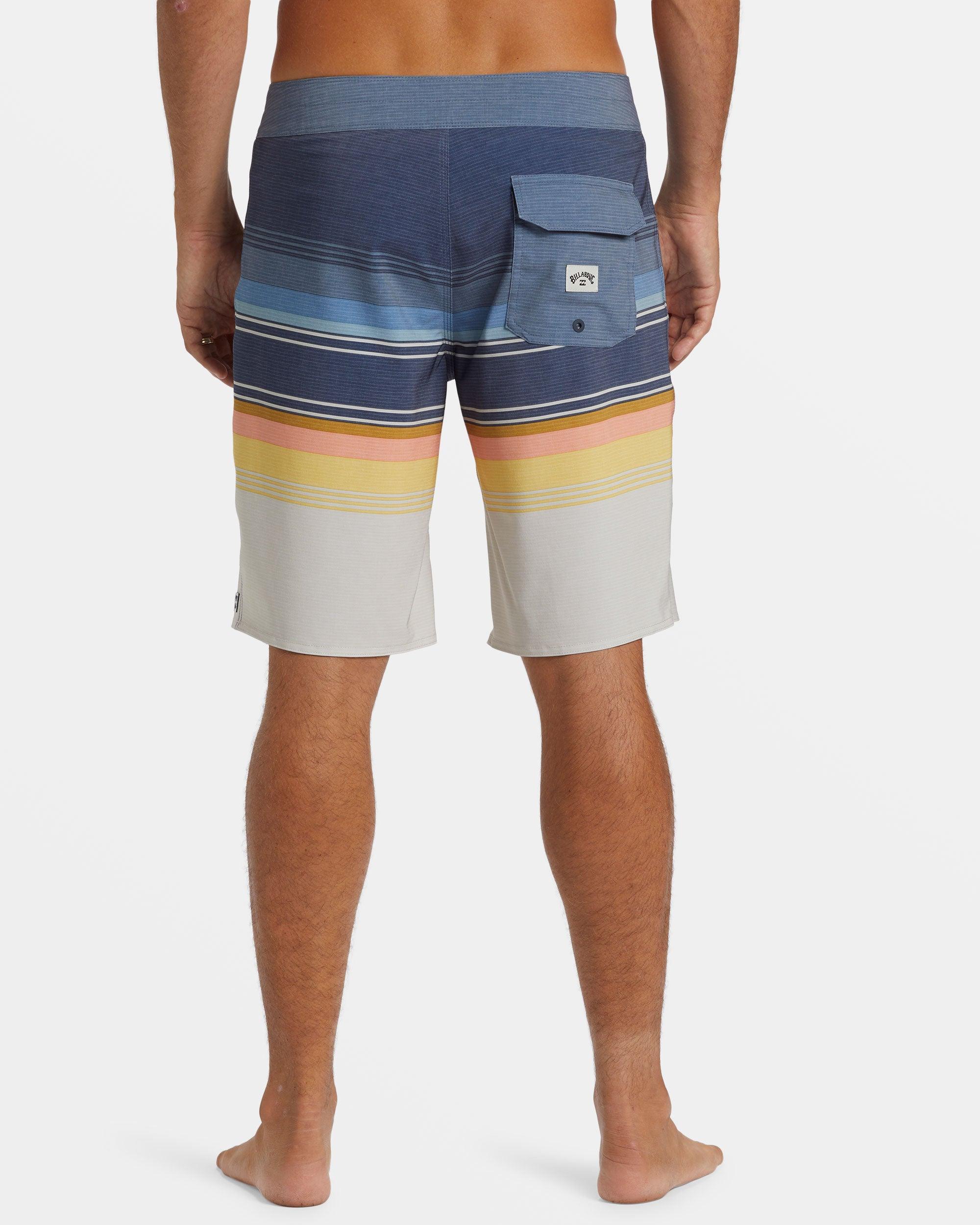 All Day Stripe Pro 20" Boardshorts - Dusty Navy Male Product Image