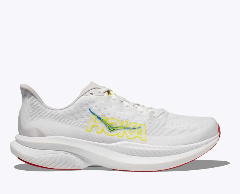 HOKA Women's Mach 6 Shoes in Black/White, Size 9 Product Image