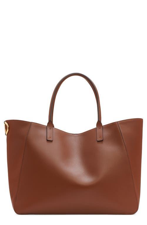 VALENTINO GARAVANI Leather Tote Bag In Brown Product Image
