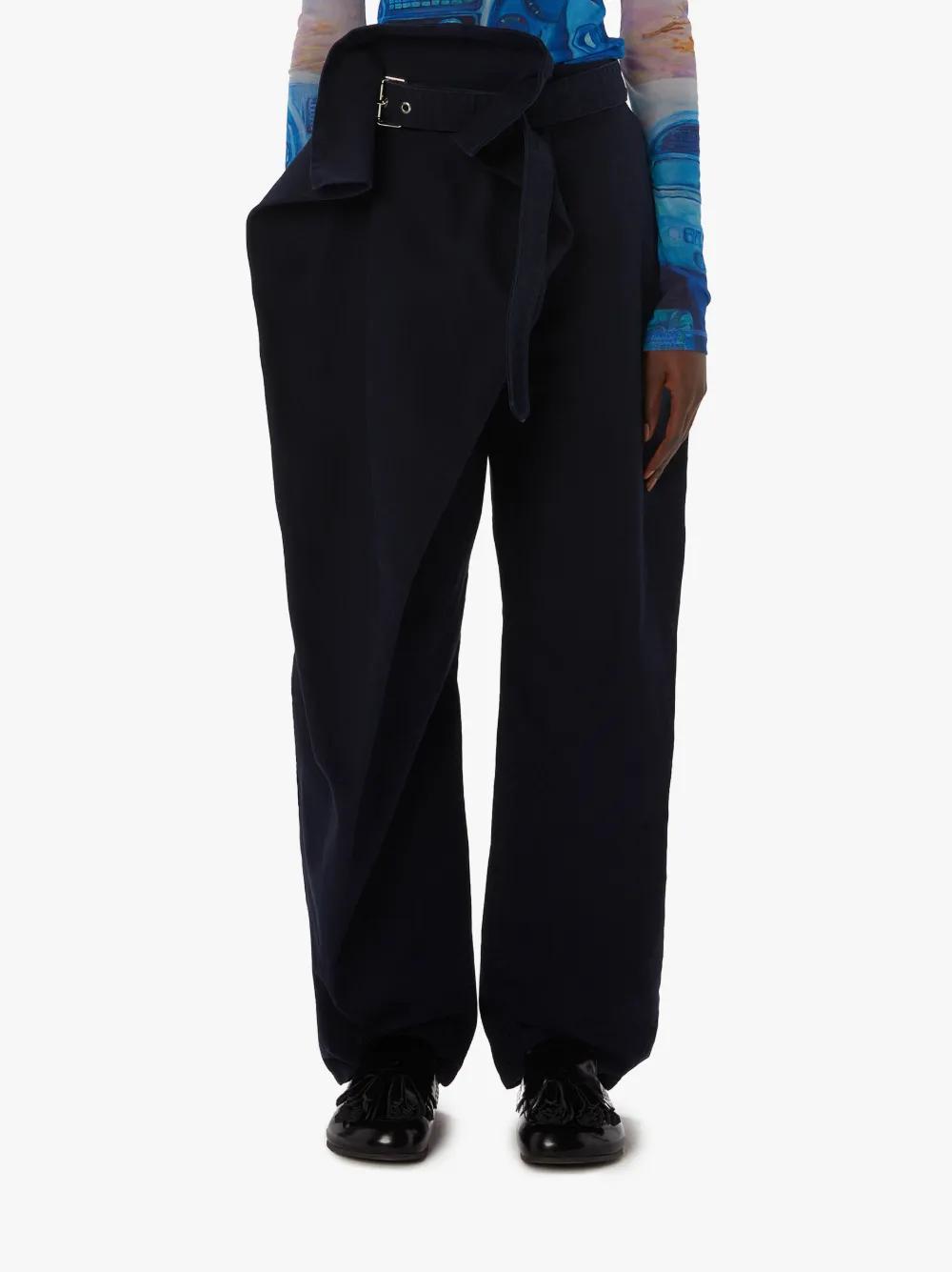 JW ANDERSON Fold Over Trousers In Black Product Image