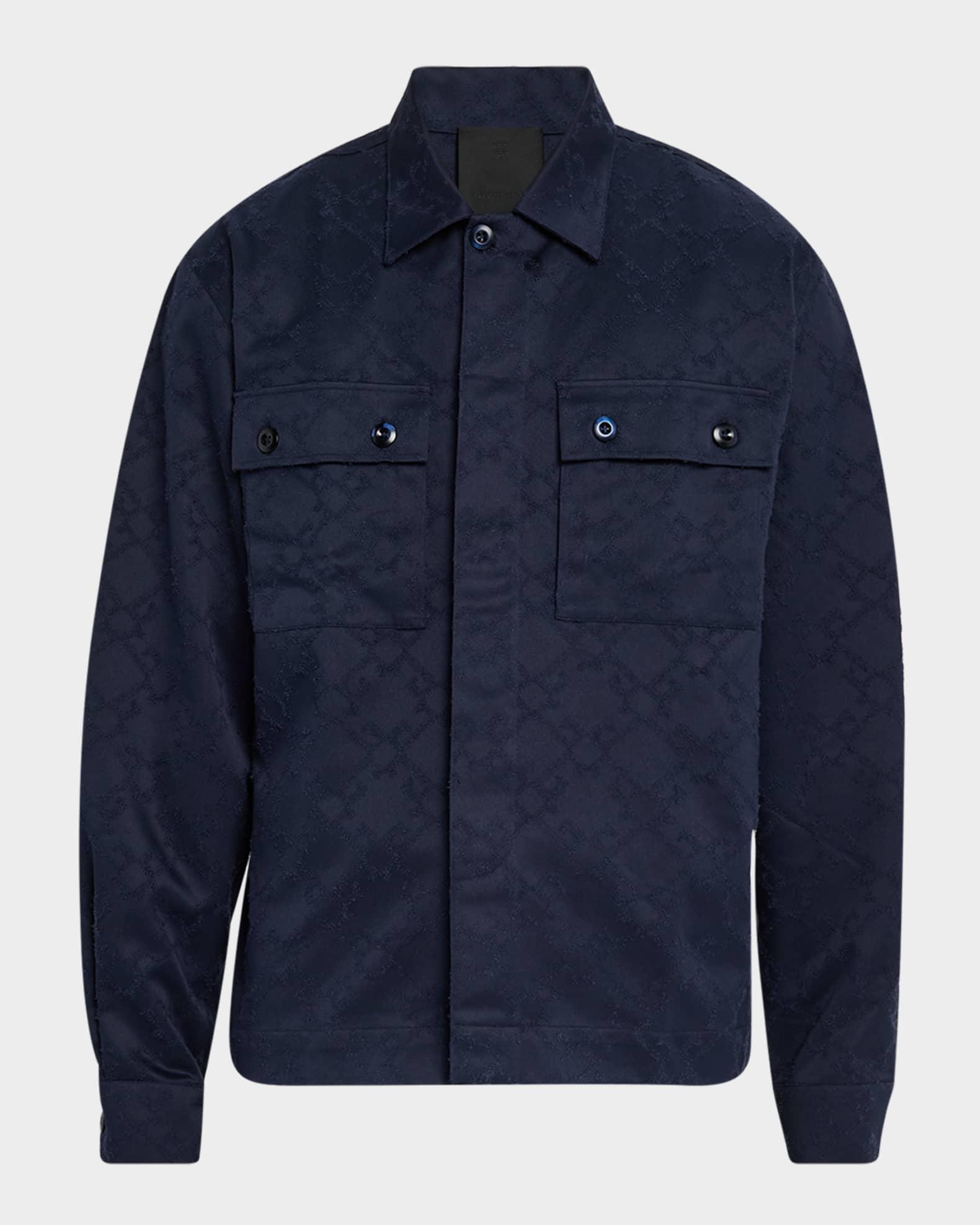 Men's Monogram Jacquard Button-Down Shirt Product Image