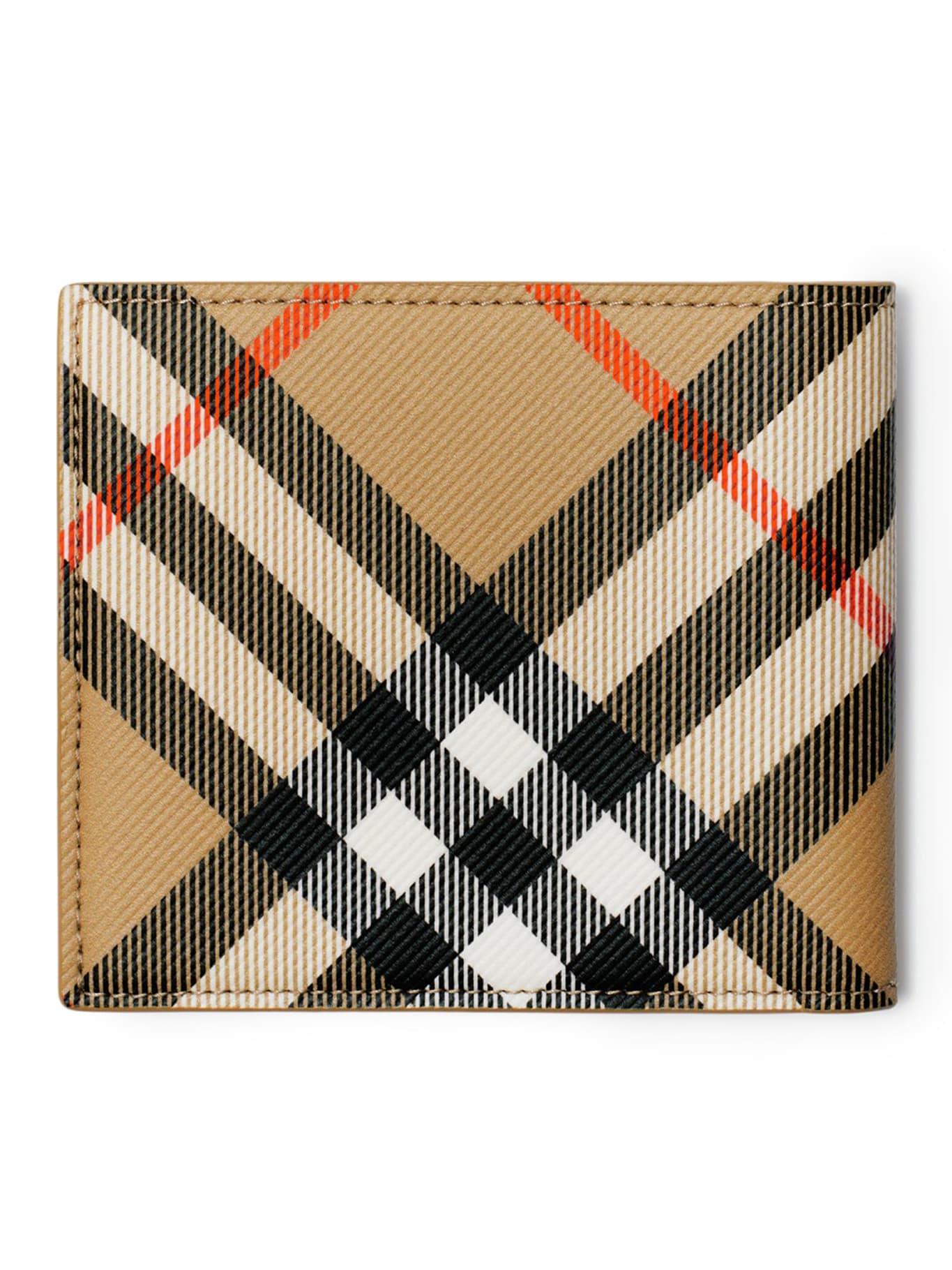 BURBERRY Check Book Wallet In Nude & Neutrals Product Image