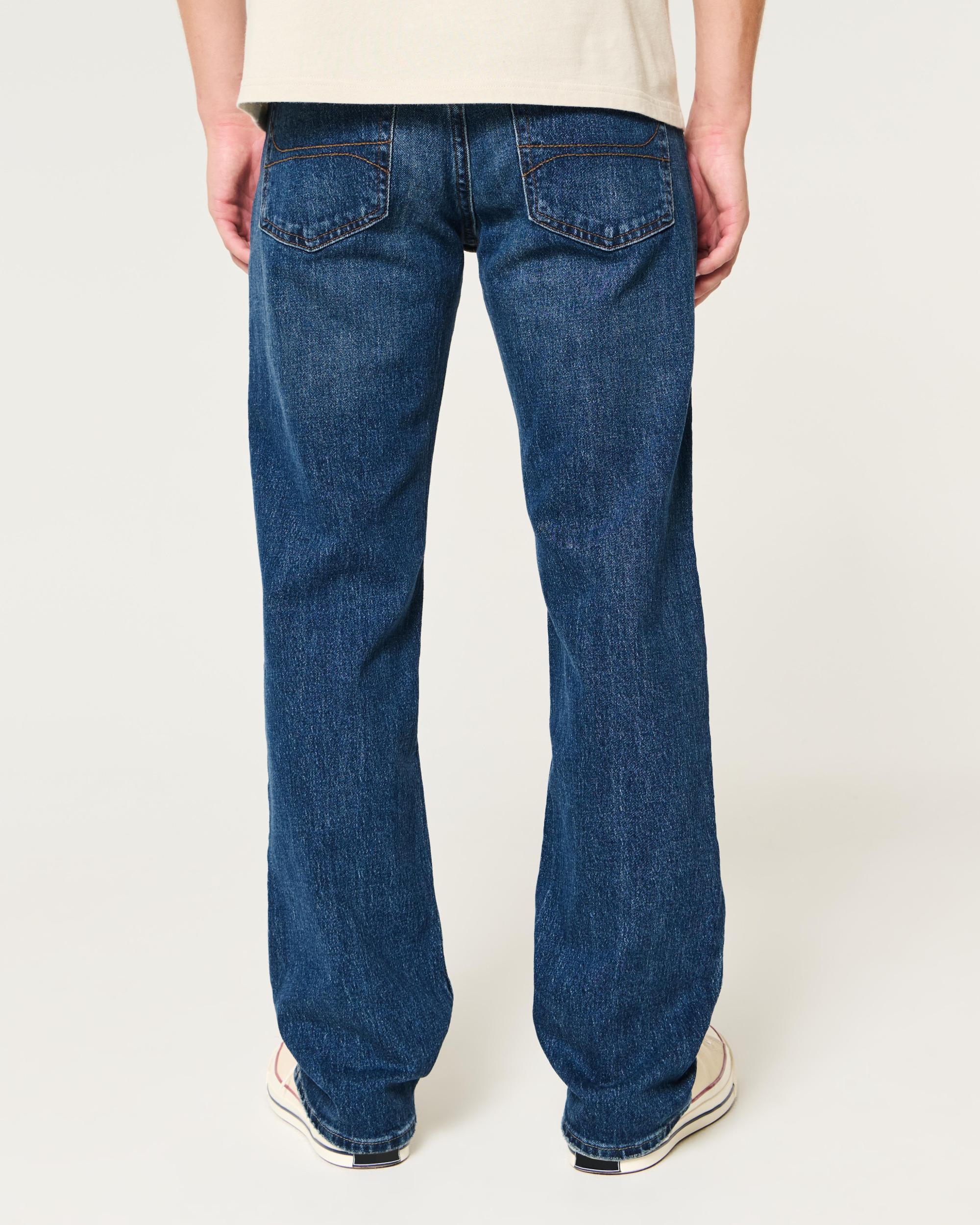 Dark Wash Straight Jeans Product Image