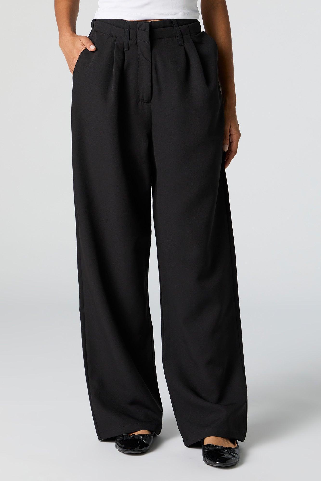 Pleated Straight Leg Dress Pant Female Product Image