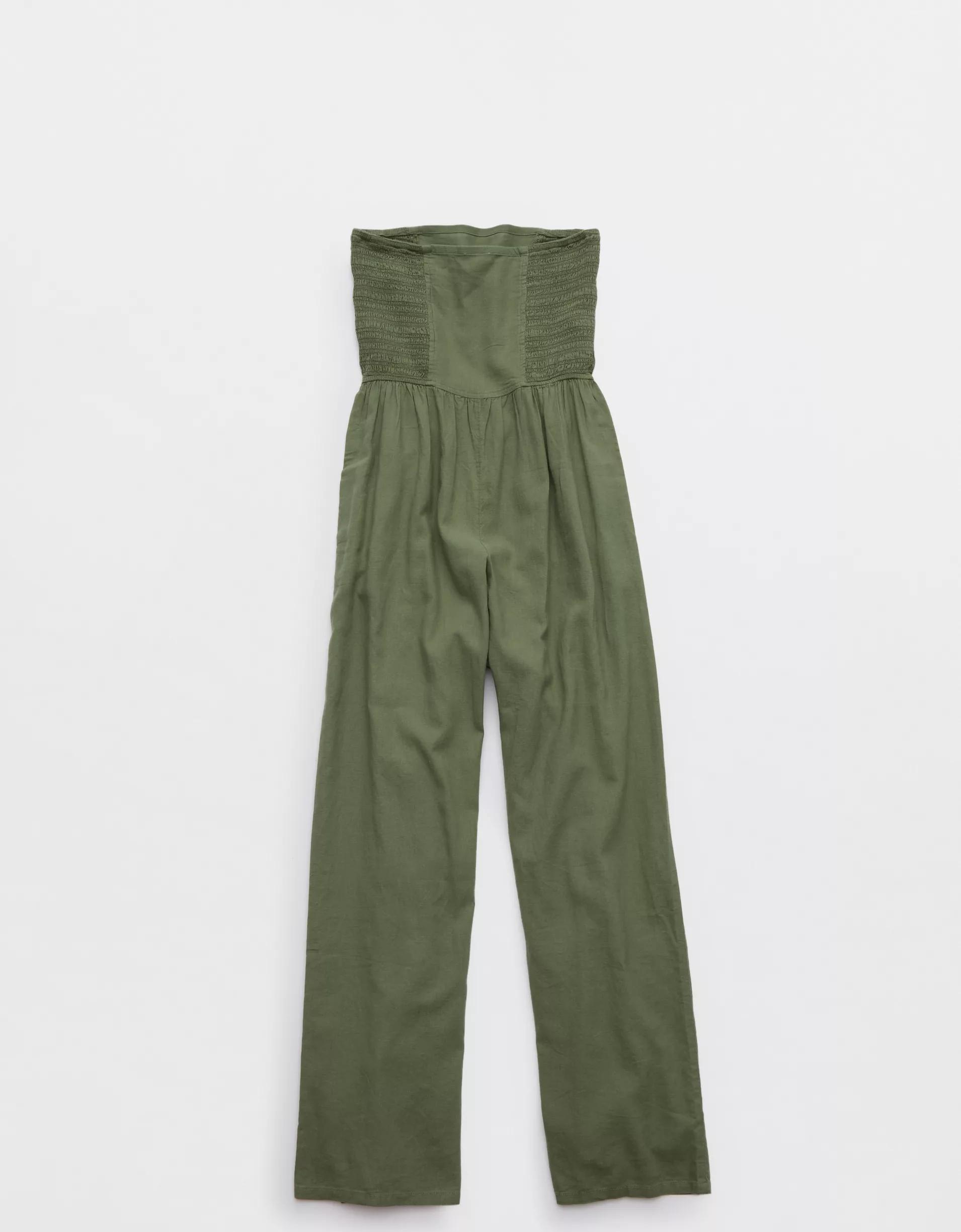 Aerie Strapless Smocked Jumpsuit Product Image