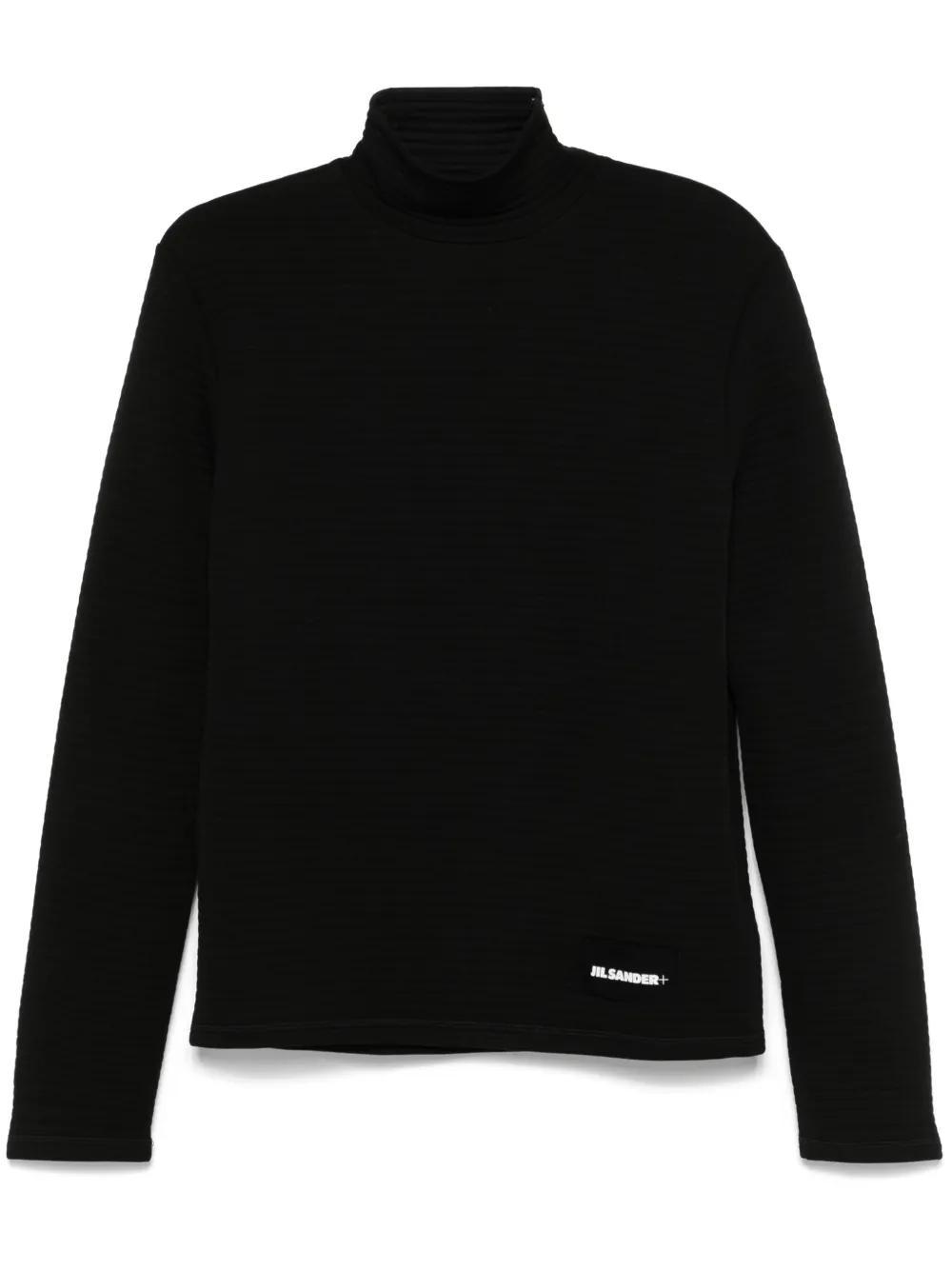 JIL SANDER Logo-patch T-shirt In Black Product Image