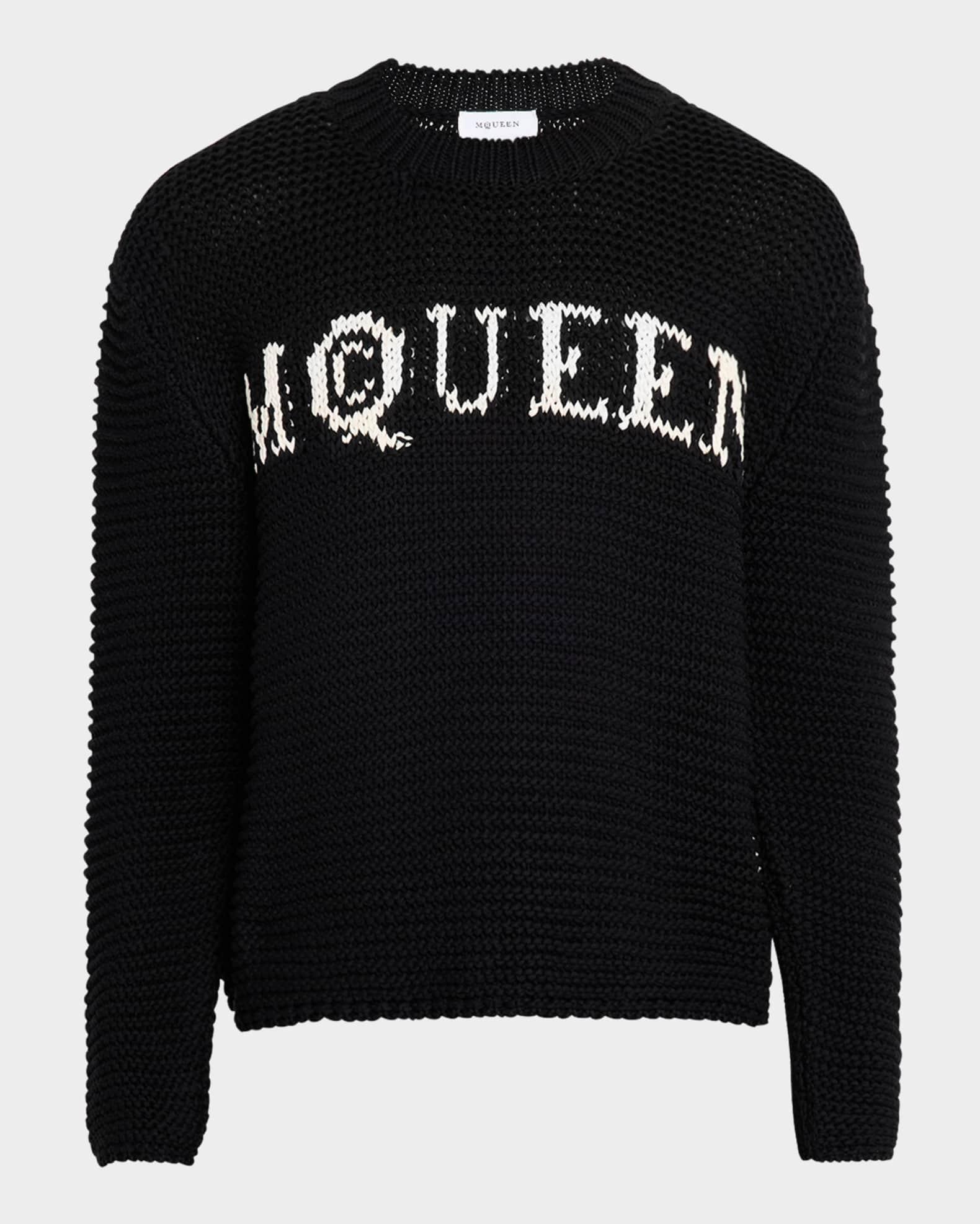 Men's Crewneck Logo Intarsia Sweater Product Image