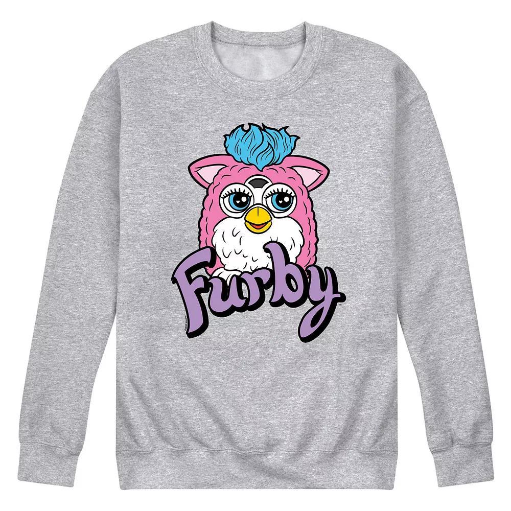Mens Furby With Logo Fleece Sweatshirt Grey Gray Product Image