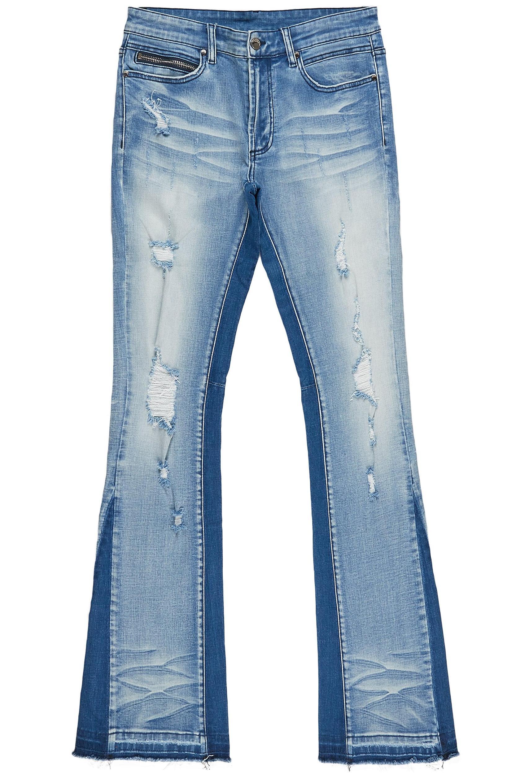 Tibbs Blue Stacked Flare Jean Male Product Image