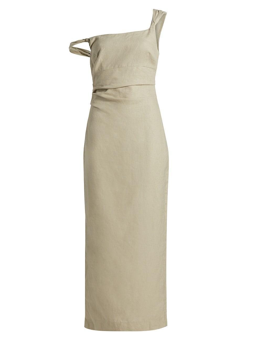 Womens Tamara Twist Linen Maxi Dress Product Image