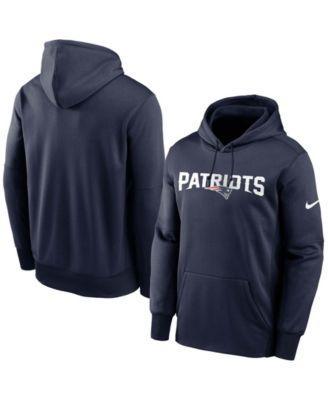 Men's Nike Navy New England Patriots Fan Gear Wordmark Performance Pullover Hoodie, Size: 3XL, Blue Product Image