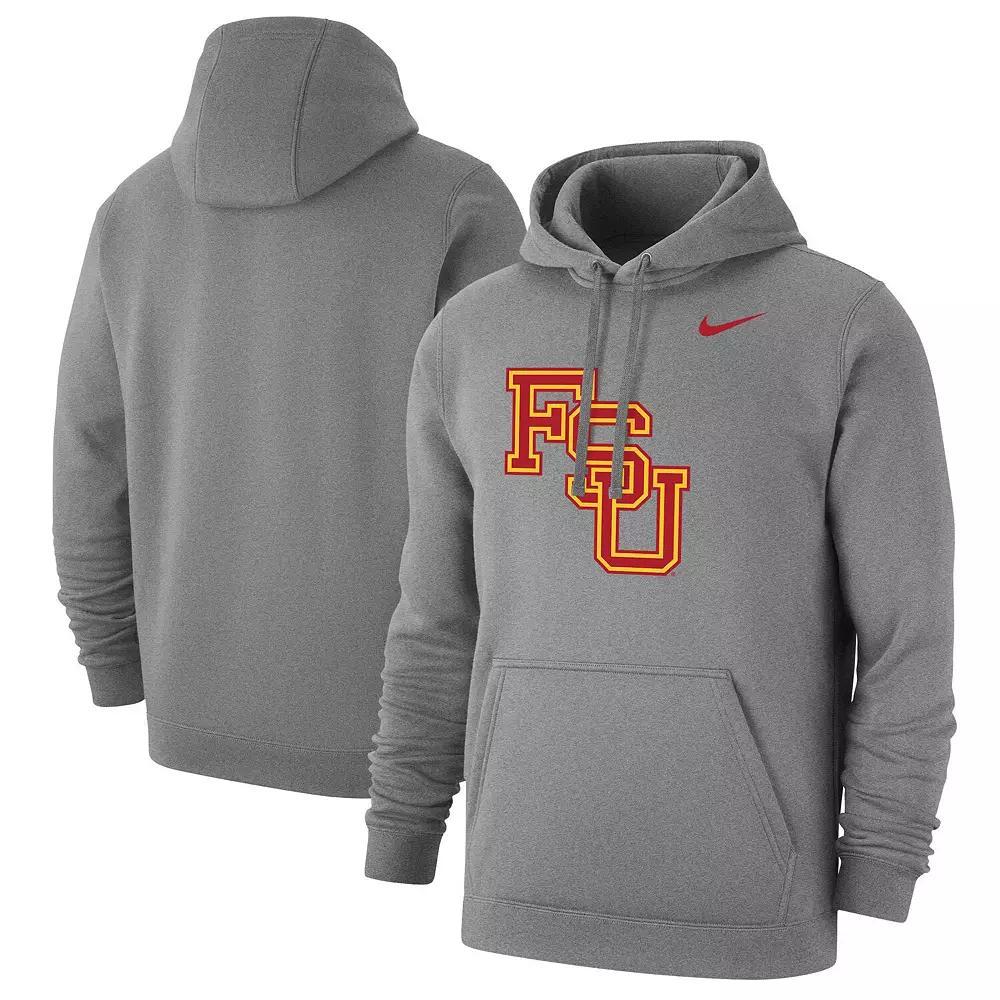 Men's Nike Heather Gray Florida State Seminoles Vintage Logo Pullover Hoodie, Size: Large, Grey Product Image