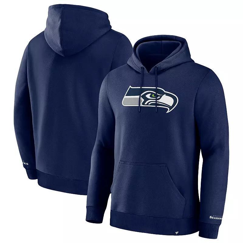 Men's Fanatics  Navy Seattle Seahawks Legacy Fleece Pullover Hoodie, Size: Large, Blue Product Image