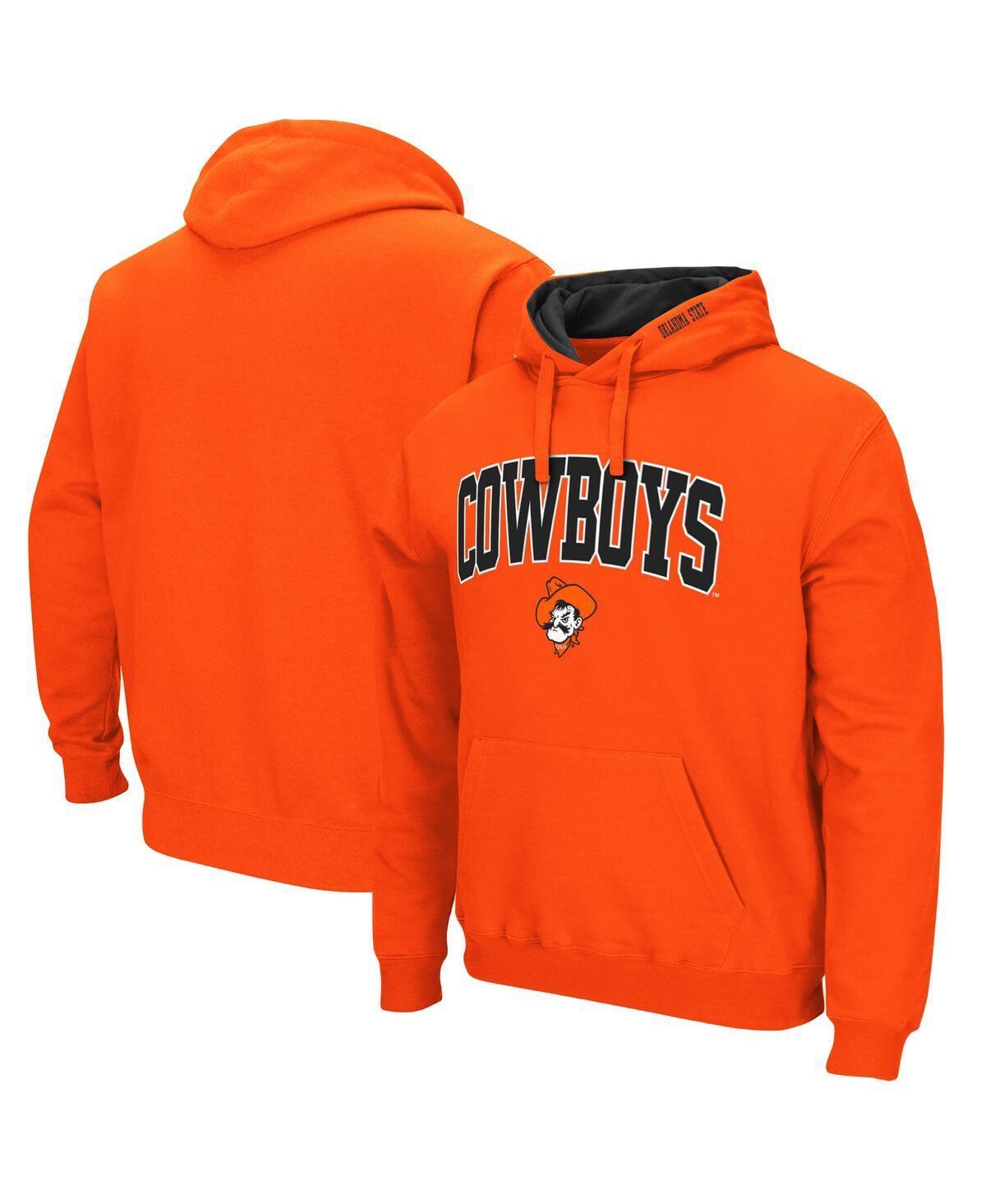 Men's Colosseum Orange Oklahoma State Cowboys Arch & Logo 3.0 Pullover Hoodie, Size: 2XL Product Image