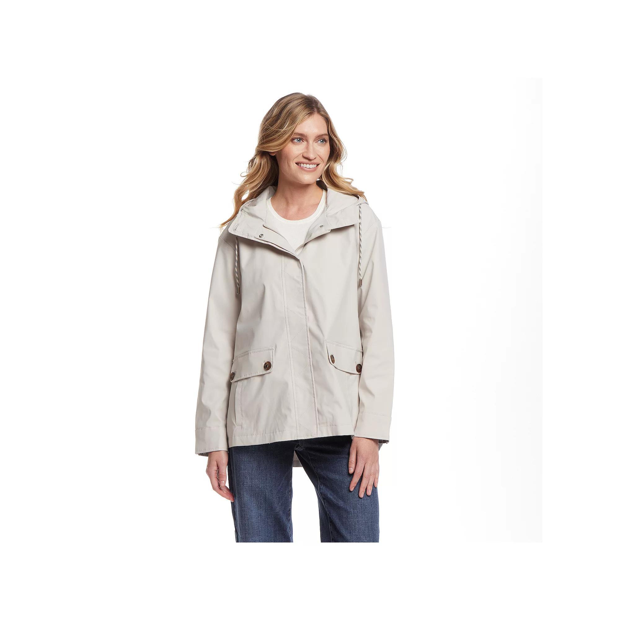 Womens Weathercast Hooded Rain Jacket Product Image