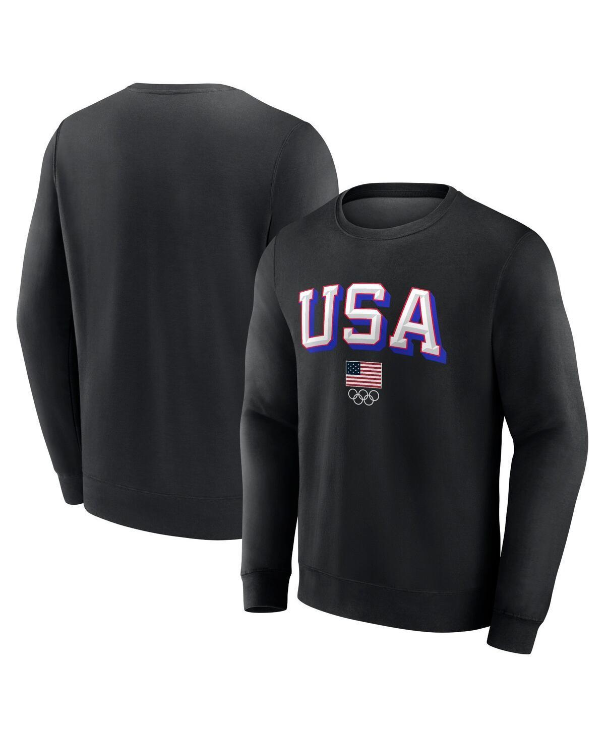 Men's Fanatics Branded Black Team USA Logo Victory Pullover Sweatshirt, Size: XL, Usa Black Product Image