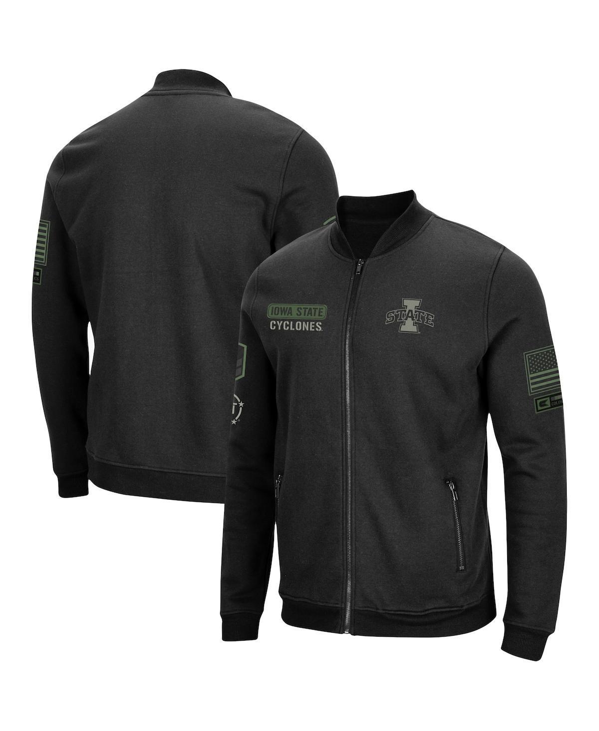 Men's Colosseum Black Wichita State Shockers OHT Military Appreciation High-Speed Bomber Full-Zip Jacket, Size: XL, Wst Black Product Image